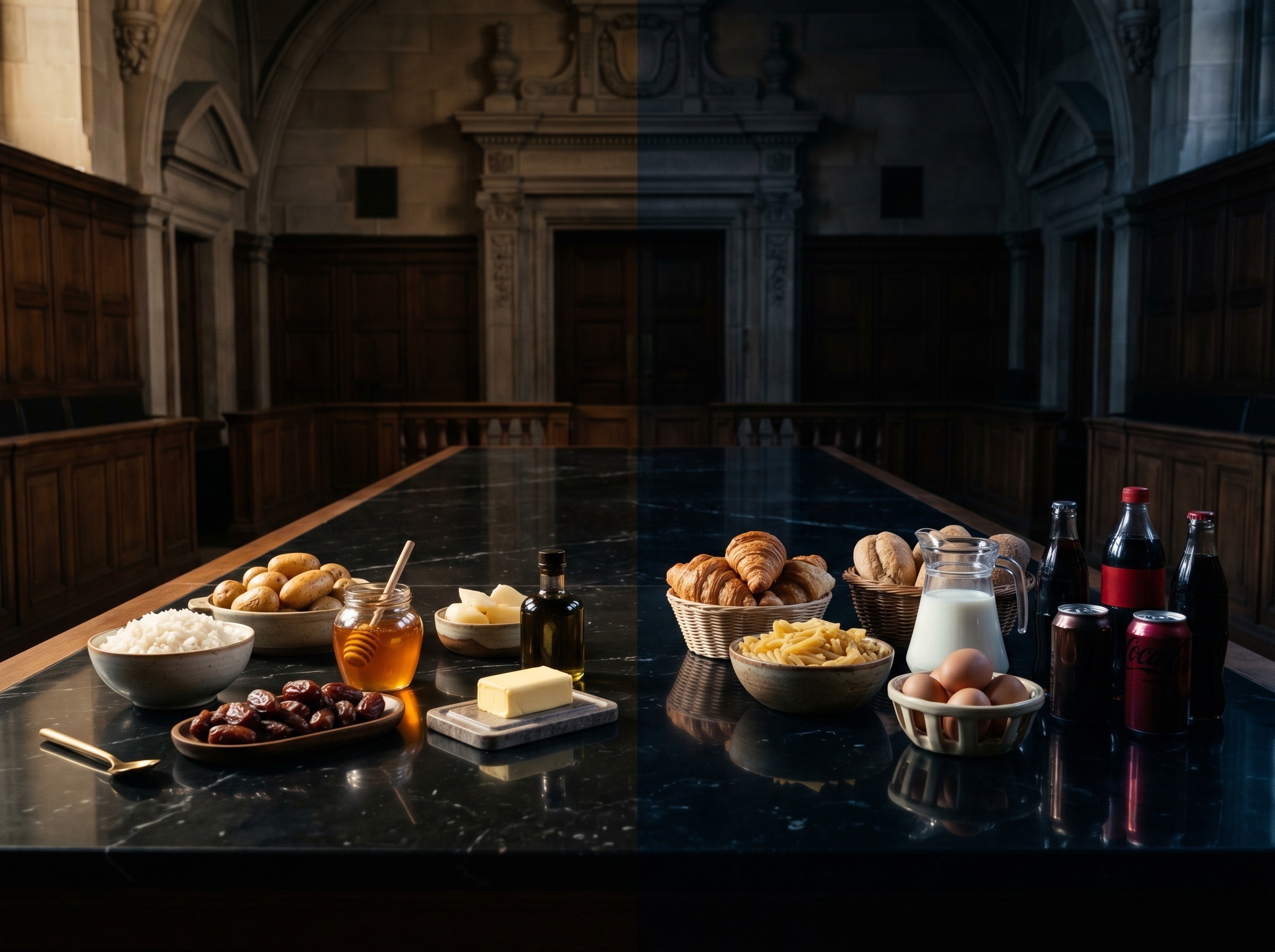A prepared meal on a table